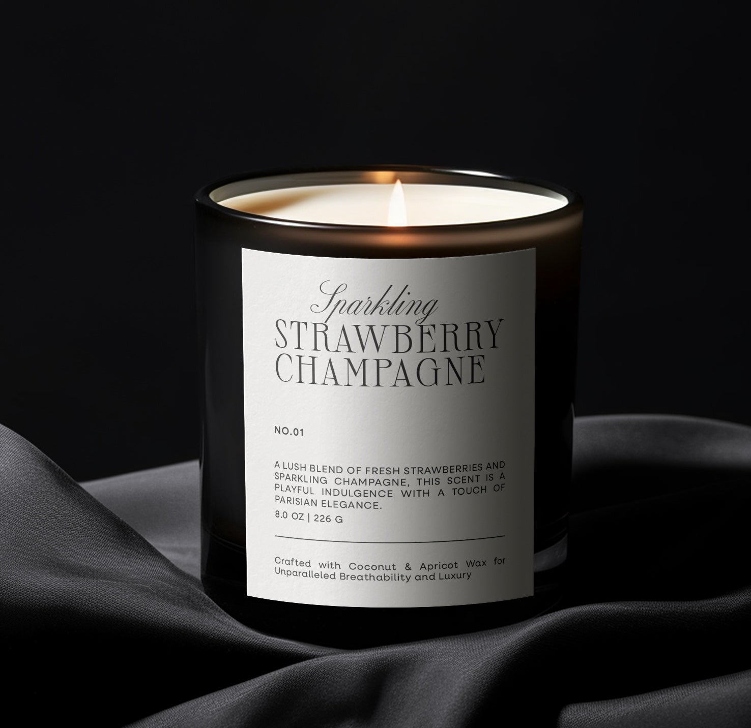 Sparkling Strawberry Champagne Candle
